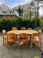 Rainer Daumiller eethoek met 9 stoelen, Huis en Inrichting, Stoelen, Vijf, Zes of meer stoelen, Ophalen of Verzenden, Zo goed als nieuw