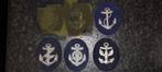 Kriegsmarine Duitse Marine metalen armkentekens WO2 NCO, Verzamelen, Verzenden, Marine, Duitsland, Embleem of Badge
