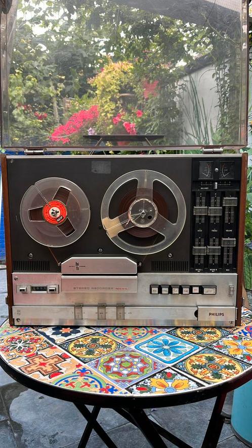 Philips bandrecorder N4416, Audio, Tv en Foto, Bandrecorders, Bandrecorder, Met stofkap, Ophalen of Verzenden