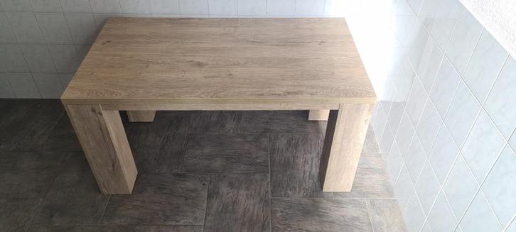 Eettafel, licht eikenlook, Huis en Inrichting, Tafels | Eettafels, Zo goed als nieuw, 50 tot 100 cm, 150 tot 200 cm, Vier personen