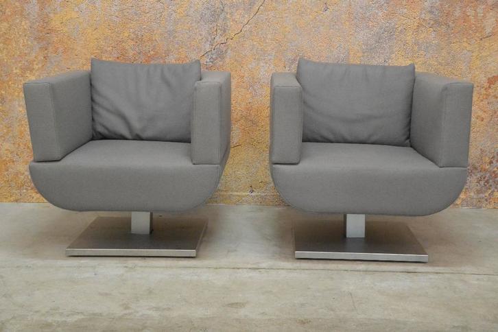 IZG Staat 3 Jori Chillap design draaifauteuils / werkplekken, Huis en Inrichting, Fauteuils, Zo goed als nieuw, Metaal, Stof, 50 tot 75 cm