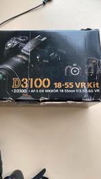 Nikon d 3100 met lens en toebehoren, Gebruikt, Spiegelreflex, Ophalen of Verzenden, Nikon