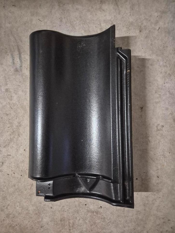 40 Nibra H10 dakpannen antraciet + 2 nokvorsten, Doe-het-zelf en Verbouw, Dakpannen en Dakbedekking, Nieuw, Dakpannen, Steen of Klei