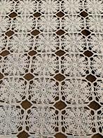 Sprei deken katoen gehaakt 190 x 190 creme, Ophalen of Verzenden, Zo goed als nieuw