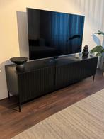 Echt houte  WOOOD tv-meubel/dressoir 150cm - ribbel deuren, Huis en Inrichting, Kasten | Televisiemeubels, Ophalen, Japandi, 100 tot 150 cm