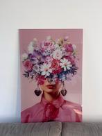 Nieuw Plexiglas Schilderij / Poster 90x60 / roze bloemen, Huis en Inrichting, Woonaccessoires | Schilderijen, Tekeningen en Foto's