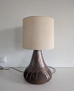 Grote vintage retro lamp Bruin keramiek Fat Lava Jaren 60-70, Ophalen of Verzenden, Gebruikt, Overige materialen, Minder dan 50 cm