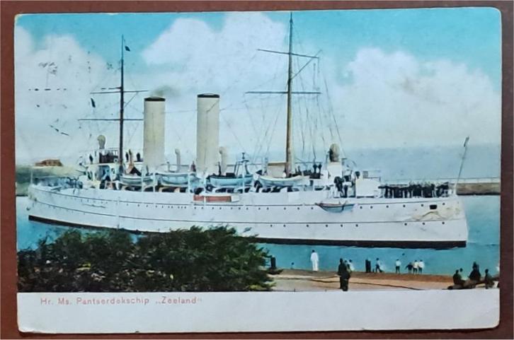 Hr.Ms. ,,Zeeland", den Helder, Verzamelen, Ansichtkaarten | Themakaarten, Gelopen, Voor 1920, Overige thema's, Ophalen of Verzenden