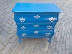 Buikkastje blauw, Huis en Inrichting, Kasten | Ladekasten, Ophalen, Gebruikt, 50 tot 100 cm, 3 of 4 laden