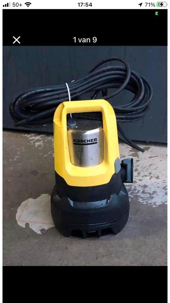 Kärcher dompelpomp, Doe-het-zelf en Verbouw, Reinigingsmachines, Zo goed als nieuw, Ophalen