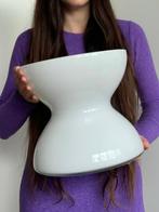 Vintage Ikea Anne Nilsson Diabolo grote vaas wit glas XL, Ophalen of Verzenden