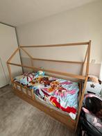 Huisbed 90x190 met bedlade, Ophalen, 85 tot 100 cm, Zo goed als nieuw, Lattenbodem