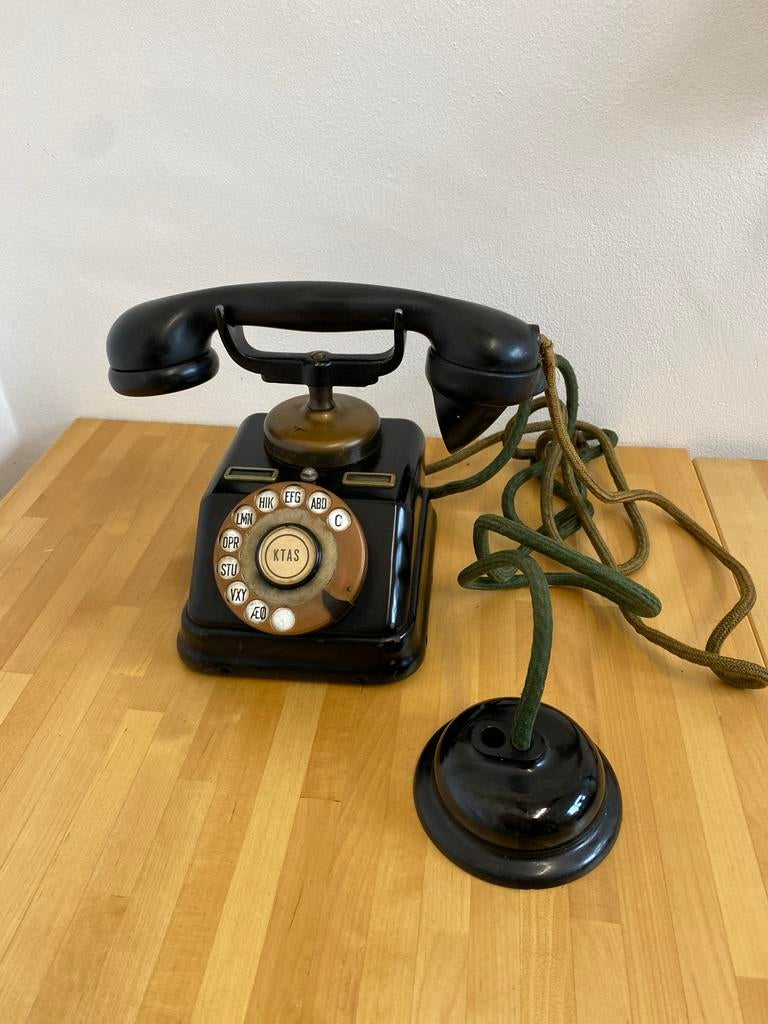Oude Bakelieten Telefoon met Draaischijf D30 automatic KTAS, Antiek en Kunst, Antiek | Overige Antiek, Ophalen of Verzenden