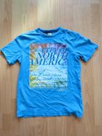 Mooi blauw t-shirt van s.Oliver met print, maat 164, Jongen, Ophalen of Verzenden, Zo goed als nieuw, Shirt of Longsleeve