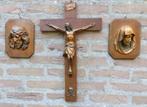 Kruis beeld met Jezus aan het kruis met 2 koppen Rood koper, Antiek en Kunst, Ophalen of Verzenden