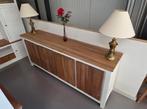 TV Dressoir ''RDM'' Wit Teakhout, Huis en Inrichting, Kasten | Kledingkasten, Ophalen, Met deur(en), 150 tot 200 cm, Teakhout