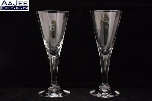 2 X Leerdam - Teardrop - Colonial Williamsburg - Restoration, Antiek en Kunst, Antiek | Glas en Kristal, Ophalen of Verzenden