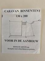 Binnentent voor aanbouw caravan maat 130x200, Ophalen, Zo goed als nieuw