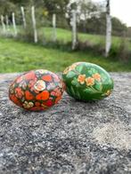 Handgeschilderd vintage Eieren met Bloemmotief, Antiek en Kunst, Curiosa en Brocante, Ophalen of Verzenden