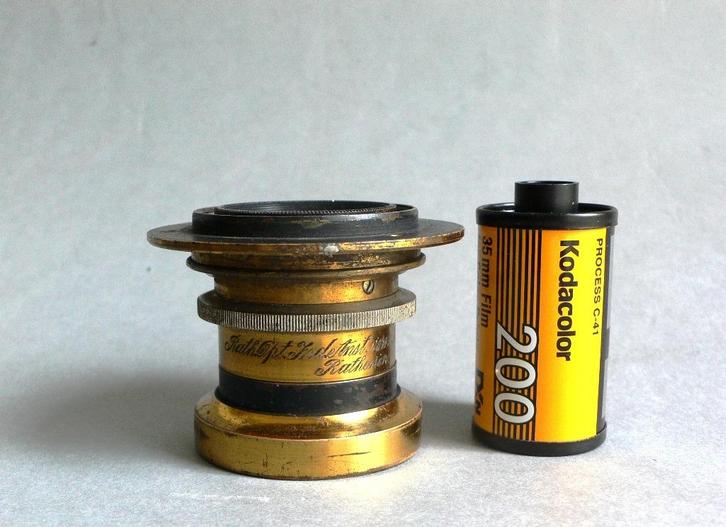 Brass lens Antieken koperen lens  Rath.Opt.Inde.Eanst.Emil B, Audio, Tv en Foto, Fotografie | Lenzen en Objectieven, Gebruikt