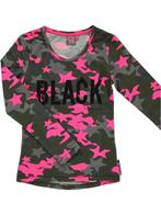 VINGINO longsleeve shirt "Black" army pink maat 188 18, Meisje, Ophalen of Verzenden, Zo goed als nieuw, Vingino