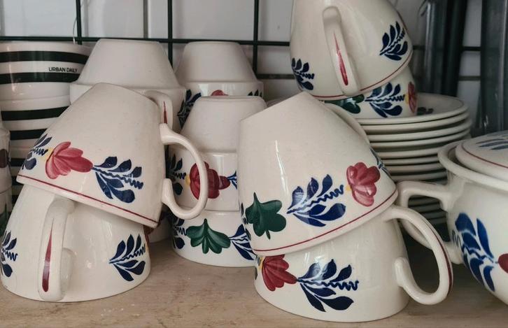 Boerenbont Kopjes en Schoteltjes, Huis en Inrichting, Keuken | Servies, Gebruikt, Kop(pen) en/of Schotel(s), Boerenbont, Aardewerk