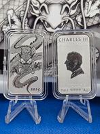 (10072) AUSTRALIA 20 STUKS RECTANGLE DRAGONS 2025 ONE OUNCE, Postzegels en Munten, Ophalen of Verzenden, Setje, Zilver