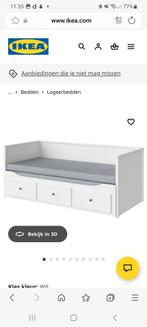 Hemnes uitschuifbed wit 80 x 200 cm, Huis en Inrichting, Slaapkamer | Bedden, Ophalen, Wit, Tweepersoons, 80 cm