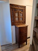 Leuk lade kastje en spiegel met deurtjes van koloniaalhout, Antiek en Kunst, Antiek | Meubels | Kasten, Ophalen