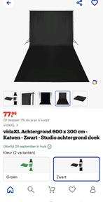 Zwart achtergrond doek fotodoek nieuw 3x6, Ophalen, Nieuw, Achtergrond