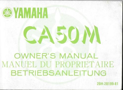 Yamaha CA50 manual scooter (019v) bromfiets, Fietsen en Brommers, Handleidingen en Instructieboekjes, Zo goed als nieuw, Verzenden