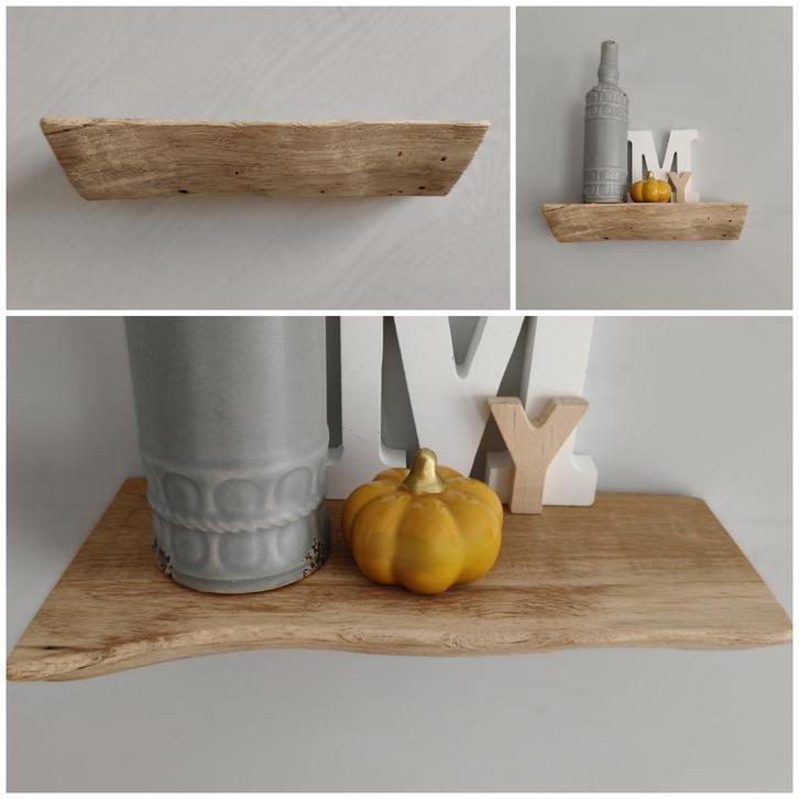 Zwevend wandplankje eiken - decoratieplank schap 26 cm #112, Huis en Inrichting, Woonaccessoires | Wandplanken en Boekenplanken
