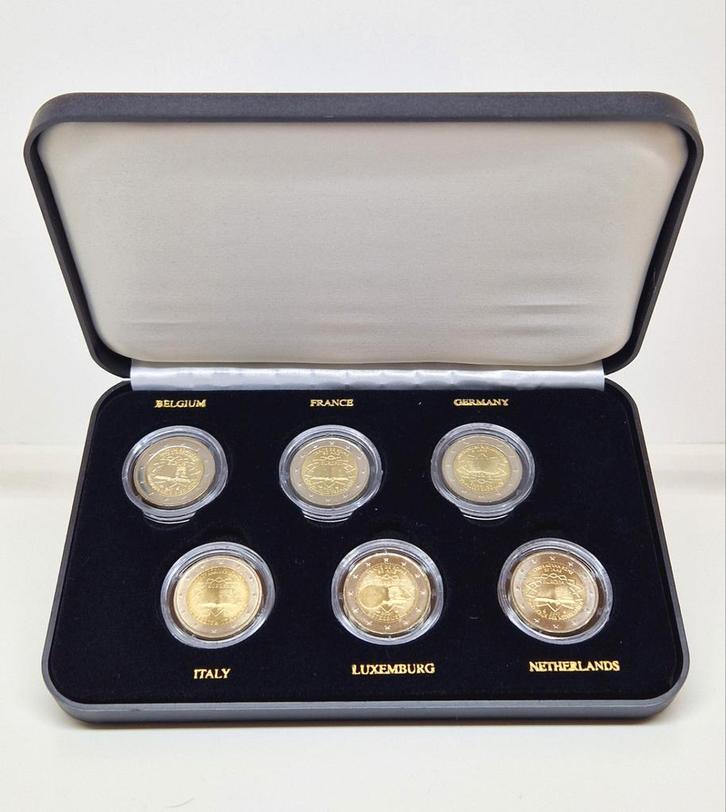 2 euro muntset Verdrag van Rome 50 jaar 2007 incl Nederland., Postzegels en Munten, Munten | Europa | Euromunten, Setje, 2 euro