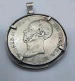 Zilveren Rijksdaalder Willem II  1847 Kettinghanger, Ophalen of Verzenden, Zilver, Zilver