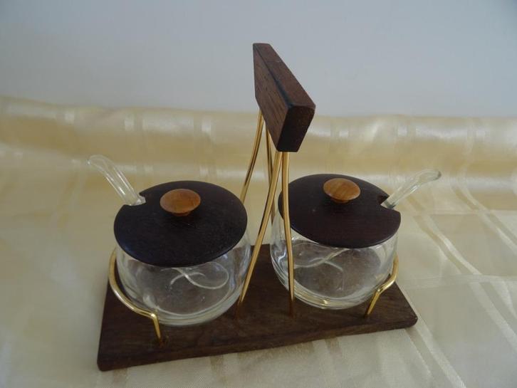 Deens design jampot tafelset menage set jam honing Denmark, Verzamelen, Retro, Huis en Inrichting, Ophalen of Verzenden