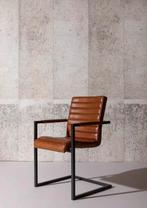 6x stoelen Goossens leer, Bruin, Leer, Ophalen of Verzenden, Zo goed als nieuw
