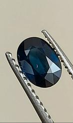 Donkerblauwe Natuurlijke Saffier 1.13 ct met cetificaat, Ophalen of Verzenden