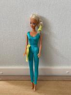 Barbie, blauw broekpak, jaren 80/90, Kinderen en Baby's, Speelgoed | Poppen, Ophalen of Verzenden, Gebruikt, Barbie