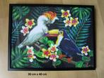 Diamond Painting in lijst - botanische print/vogels, Ophalen of Verzenden, Zo goed als nieuw