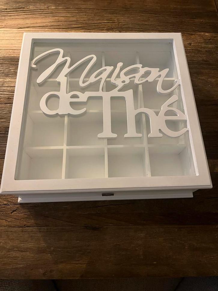 Rivièra Maison Theedoos, Huis en Inrichting, Woonaccessoires | Kisten, Zo goed als nieuw, Minder dan 50 cm, Glas, Ophalen of Verzenden