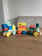 Houten trein met blokken, Ophalen, Gebruikt, Duw- of Trekspeelgoed