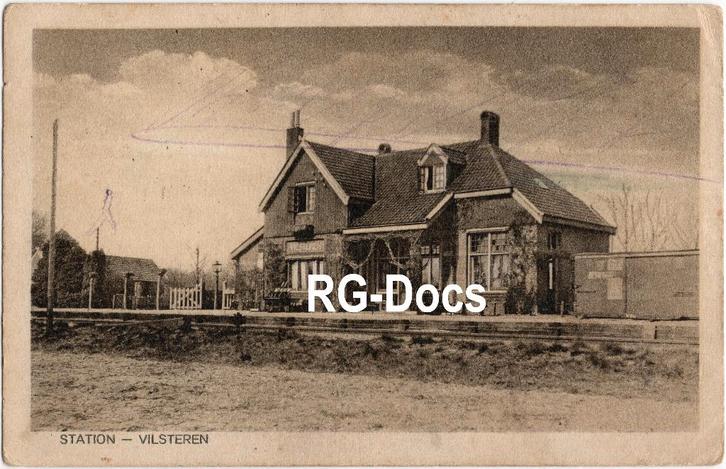 Ansichtkaart - Briefkaart Trein Station Vilsteren - ca. 1920, Verzamelen, Ansichtkaarten | Nederland, Gelopen, Overijssel, Voor 1920