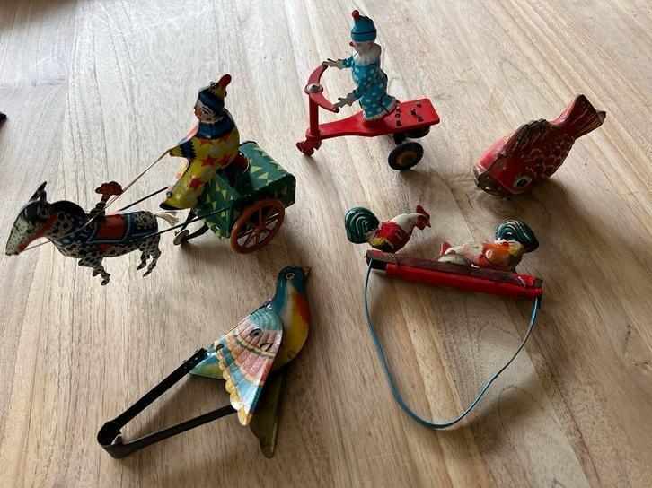 Vintage Blikken Speelgoed - 4 stuks, Antiek en Kunst, Antiek | Speelgoed, Ophalen of Verzenden