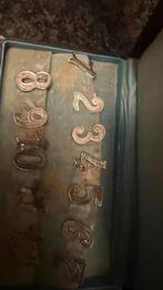 Zilverkleurige tafelcijfers (Alpacca), Antiek en Kunst, Antiek | Goud en Zilver, Ophalen of Verzenden, Zilver