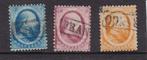 26. 1864  Koning Willem III, nvph nrs. 4 - 6,  gebruikt., Postzegels en Munten, Postzegels | Nederland, Verzenden, T/m 1940, Gestempeld