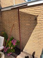 Ijzeren paal (T-vorm) waslijnhouder met betonvoet, Tuin en Terras, Droogmolens en Wasrekken, Ophalen, Gebruikt, Overige typen