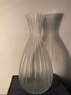 Grote transparante glazen vaas van HEMA, Ophalen, Wit, Minder dan 50 cm, Glas