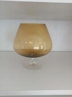 Vintage Cognac Glas, Huis en Inrichting, Woonaccessoires | Vazen, Overige kleuren, Ophalen of Verzenden, Minder dan 50 cm, Glas