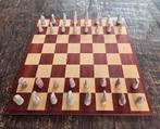 Afrikaanse speksteen schaakstukken incl schaakbord, Hobby en Vrije tijd, Ophalen of Verzenden, Gebruikt