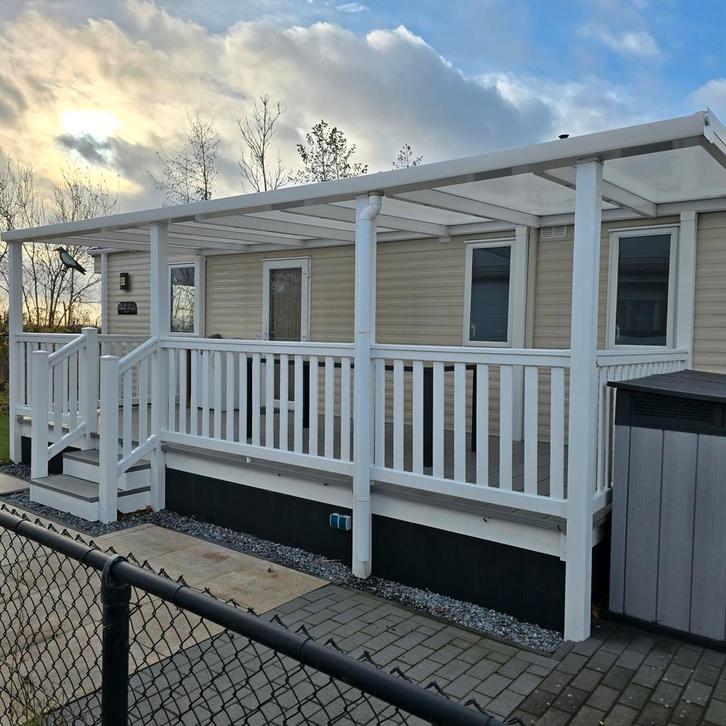 Luxe Stacaravan aan de Kust van Nieuwvliet-Bad!, Caravans en Kamperen, Stacaravans, tot en met 6, Ophalen of Verzenden